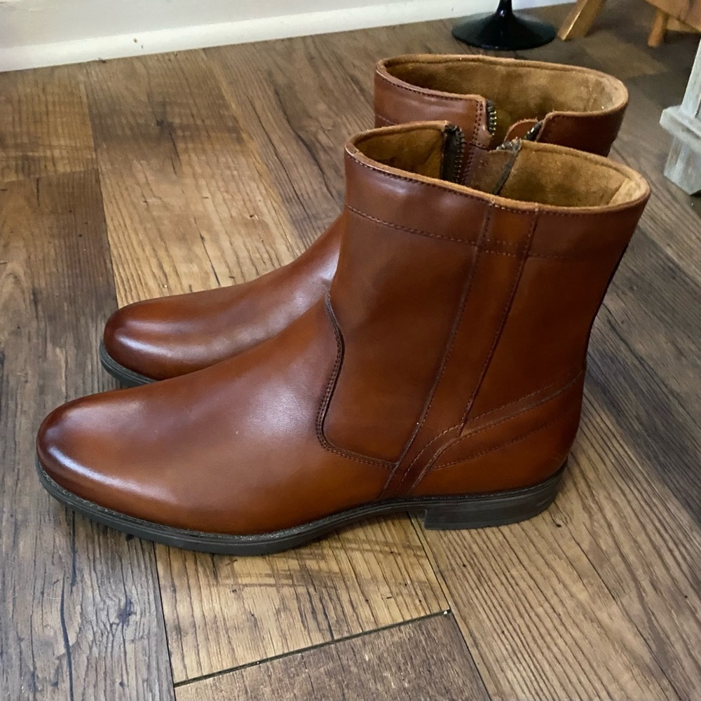 Florsheim Leather Boots Midtown zippered lk new 11.5 D